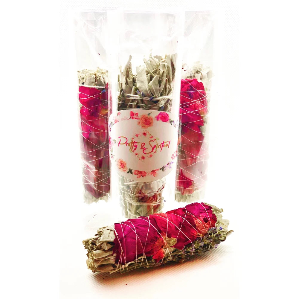 Sage, Rose and Lavender Love Smudge Stick